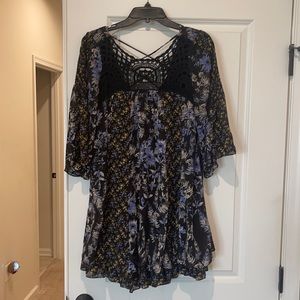 Free People navy shift dress size small
